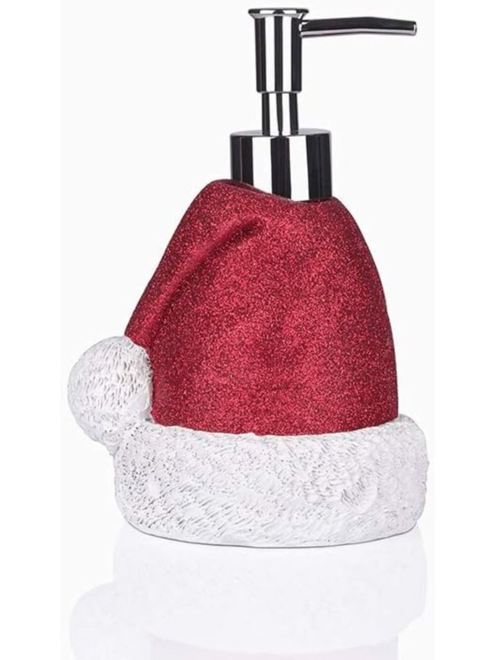 Festive Santa Cap Soap and Lotion Dispenser - Holiday Decor for Home & Bath